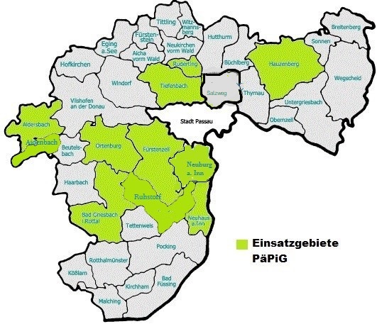 Landkreiskarte Gemeinden ab 2021